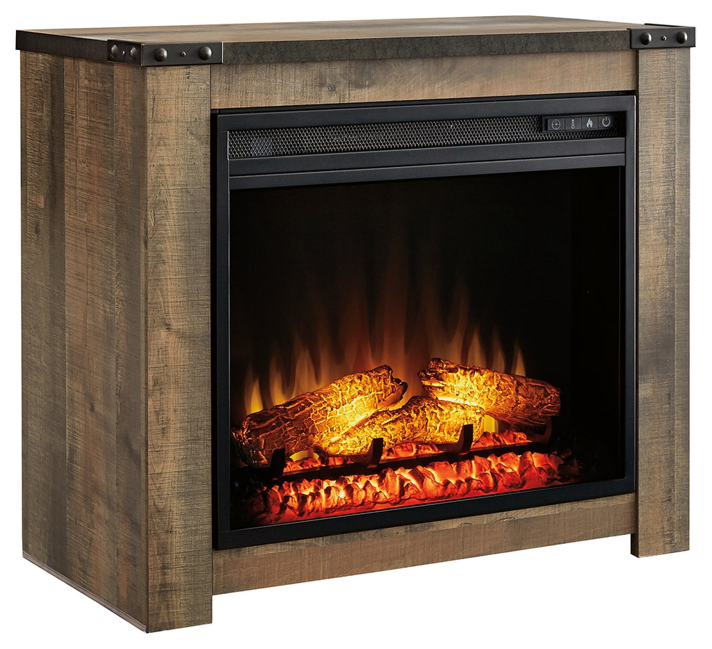 Trinell W446-368 Brown Fireplace Mantel wFRPL Insert